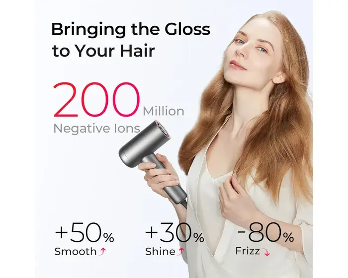 Tymo Hair Dryer Airhype Lite High-Speed 3 Nozzles Grey mourixa qatar-4.webp