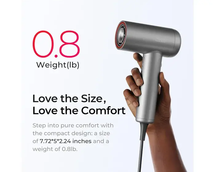 Tymo Hair Dryer Airhype Lite High-Speed 3 Nozzles Grey mourixa qatar-3.webp