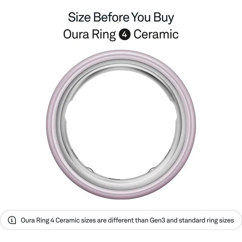 Oura Ring 4 Ceramic Smart Ring Health Activity Tracker - Petal (Ring Size 7)- mourixa qatar-3.webp