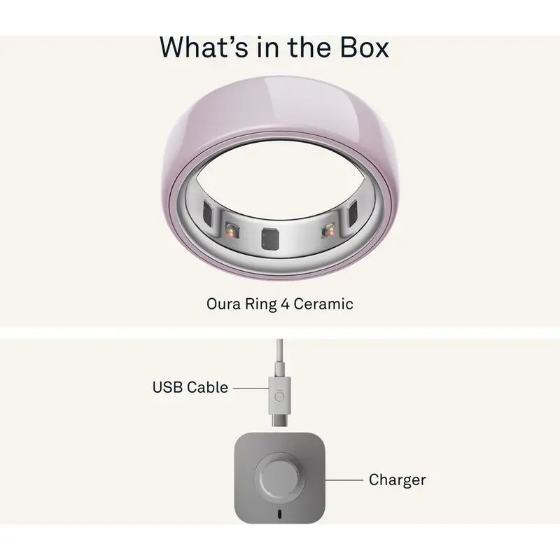 Oura Ring 4 Ceramic Smart Ring Health Activity Tracker - Petal (Ring Size 7)- mourixa qatar-1.webp