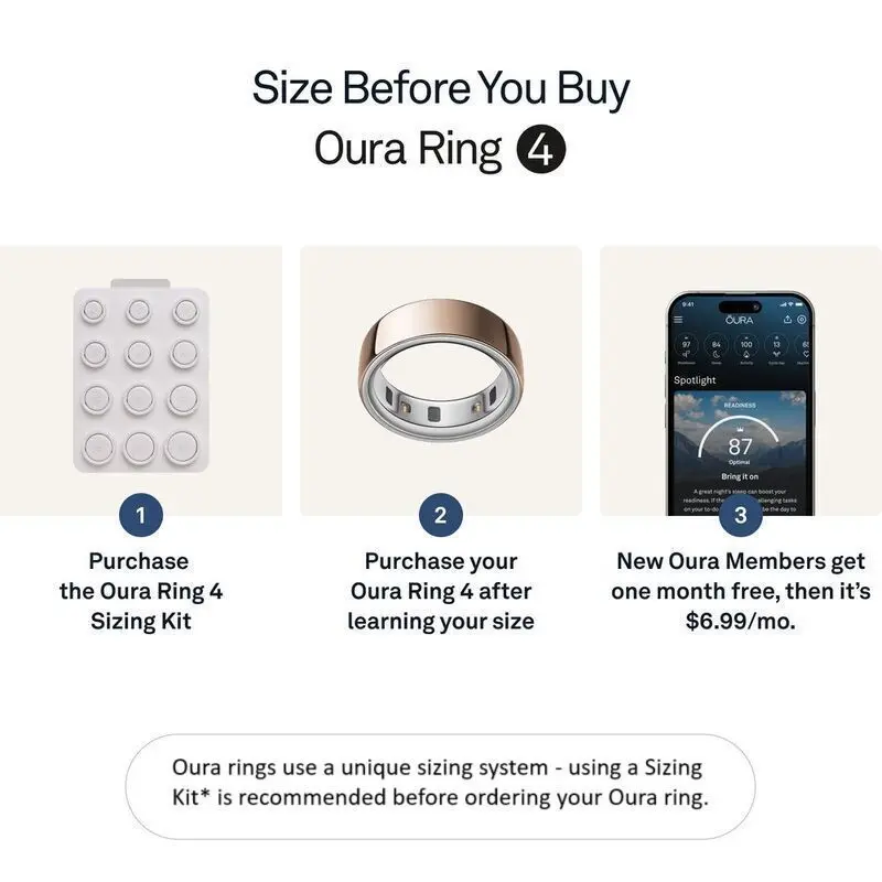 Oura Ring 4 Smart Ring Health Activity Tracker - Rose Gold (Ring Size 8)- mourixa qatar-2.webp