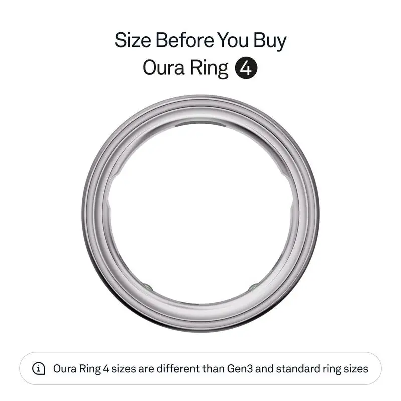 Oura Ring 4 Smart Ring Health Activity Tracker - Silver (Ring Size 8) MOURIXA QATAR-1.webp