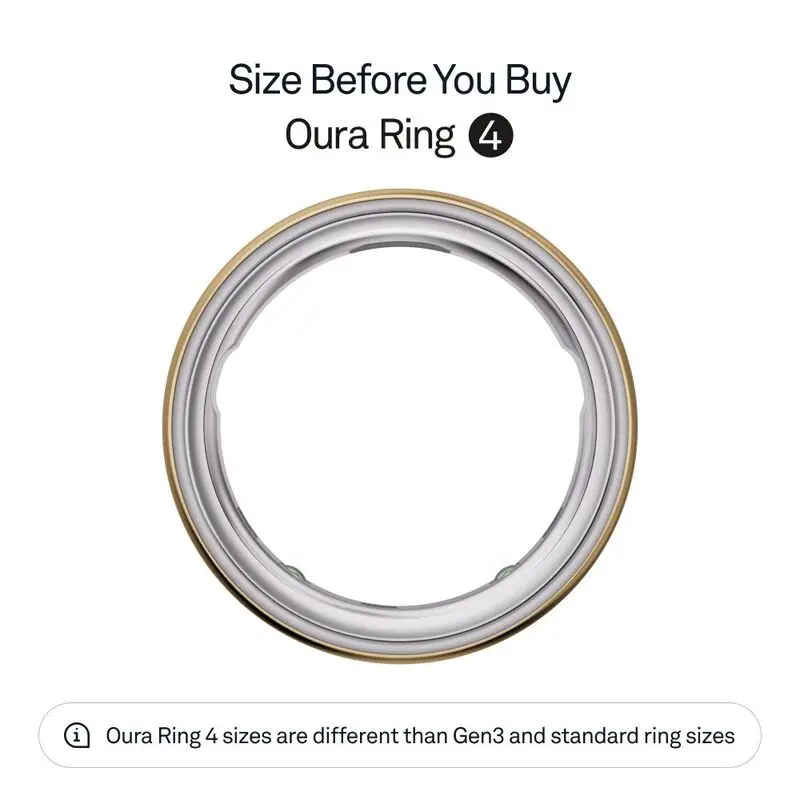 Oura Ring 4 Smart Ring Health Activity Tracker - Gold (Ring Size 9)- mourixa qatar-1.webp