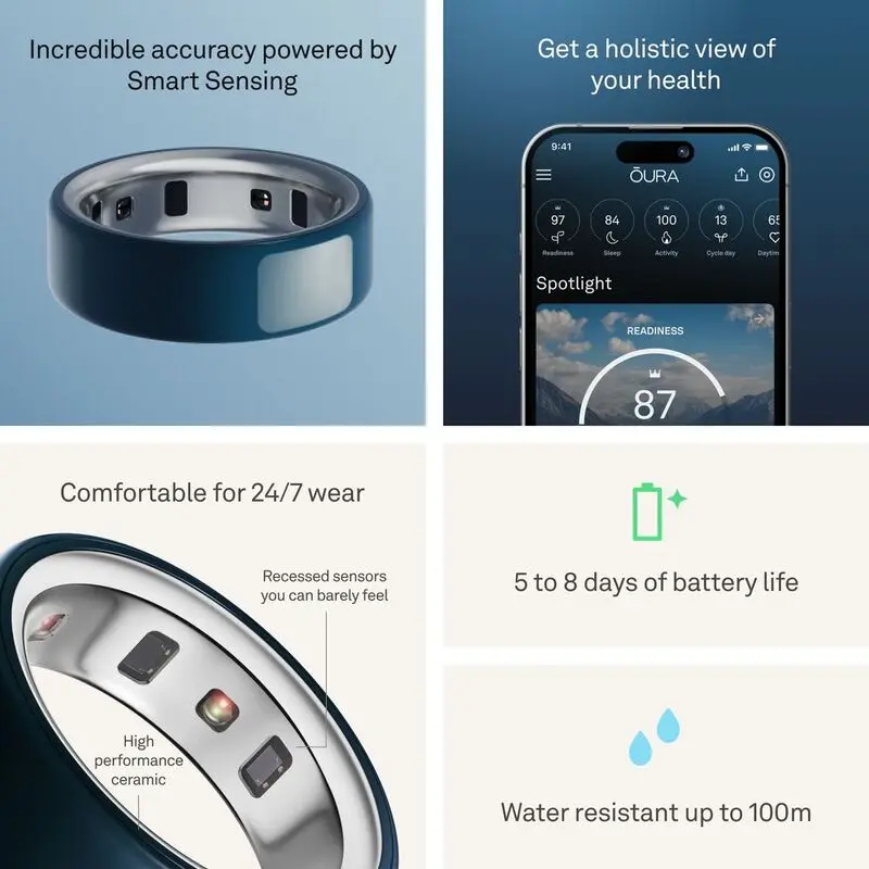 Oura Ring 4 Ceramic Smart Ring Health Activity Tracker - Midnight (Ring Size 9) mourixa qatar-4.webp