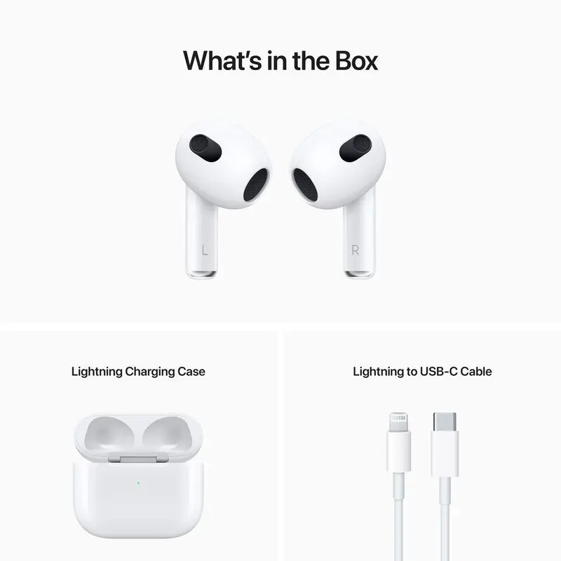Apple AirPods True Wireless Earphones with Lightning Charging Case (3rd Gen) mourixa qatar-6.webp