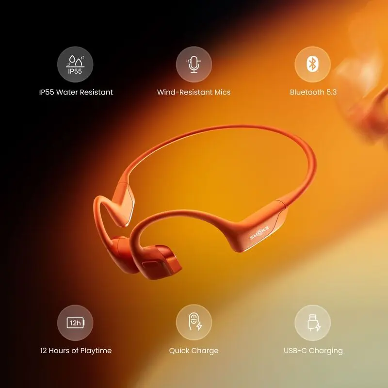 Shokz Openrun Pro 2 Wireless Open-Ear Bone Conduction Earphones - Orange - mourixa Qatar-4.webp