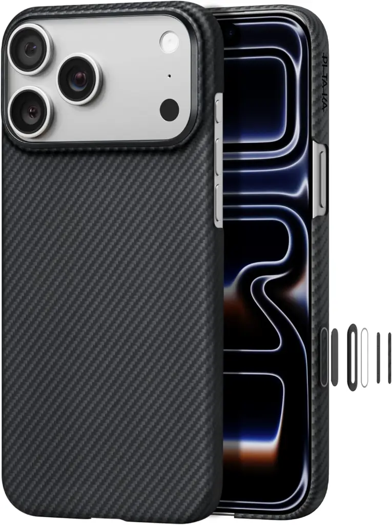 Pitaka Aramid Pro Guard Case For iPhone 17 Pro Max - Black-Grey-mourixa Qatar-4.webp