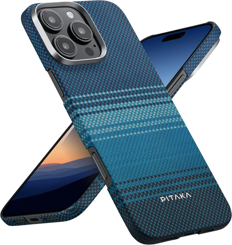 Pitaka Tactile Woven Case For iPhone 16 Pro Max - Moonrise-mourixa Qatar-3.webp