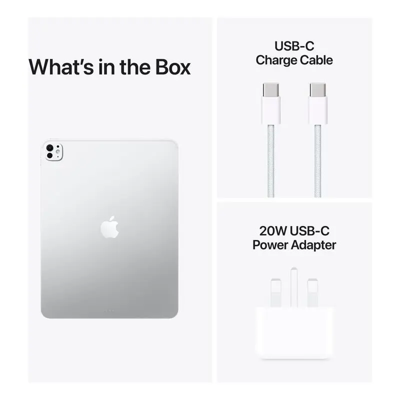 Apple 13-inch iPad Pro (M5) Wi‑Fi + Cellular 256GB with Standard Glass - Silver-mourixa Qatar-2.webp