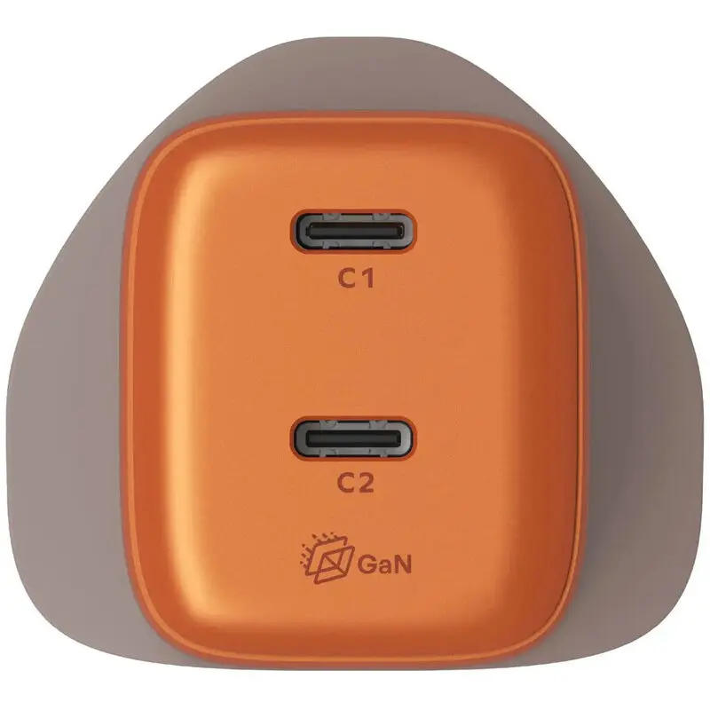 MOMAX 1-Charge 45W 2-Port GaN Charger 2X USB-C - Orange-mourixa Qatar-3.webp