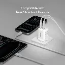 MOMAX 1-Charge 45W 2-Port GaN Charger 2X USB-C - White-mourixa Qatar-4.webp