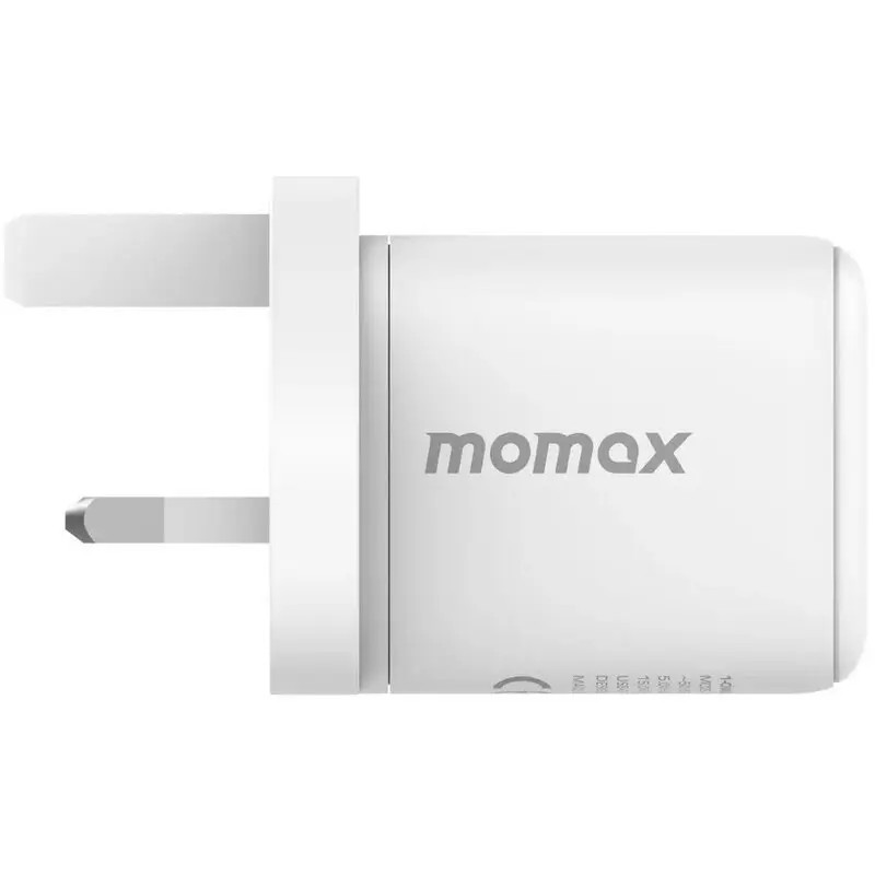 MOMAX 1-Charge 45W 2-Port GaN Charger 2X USB-C - White-mourixa Qatar-2.webp