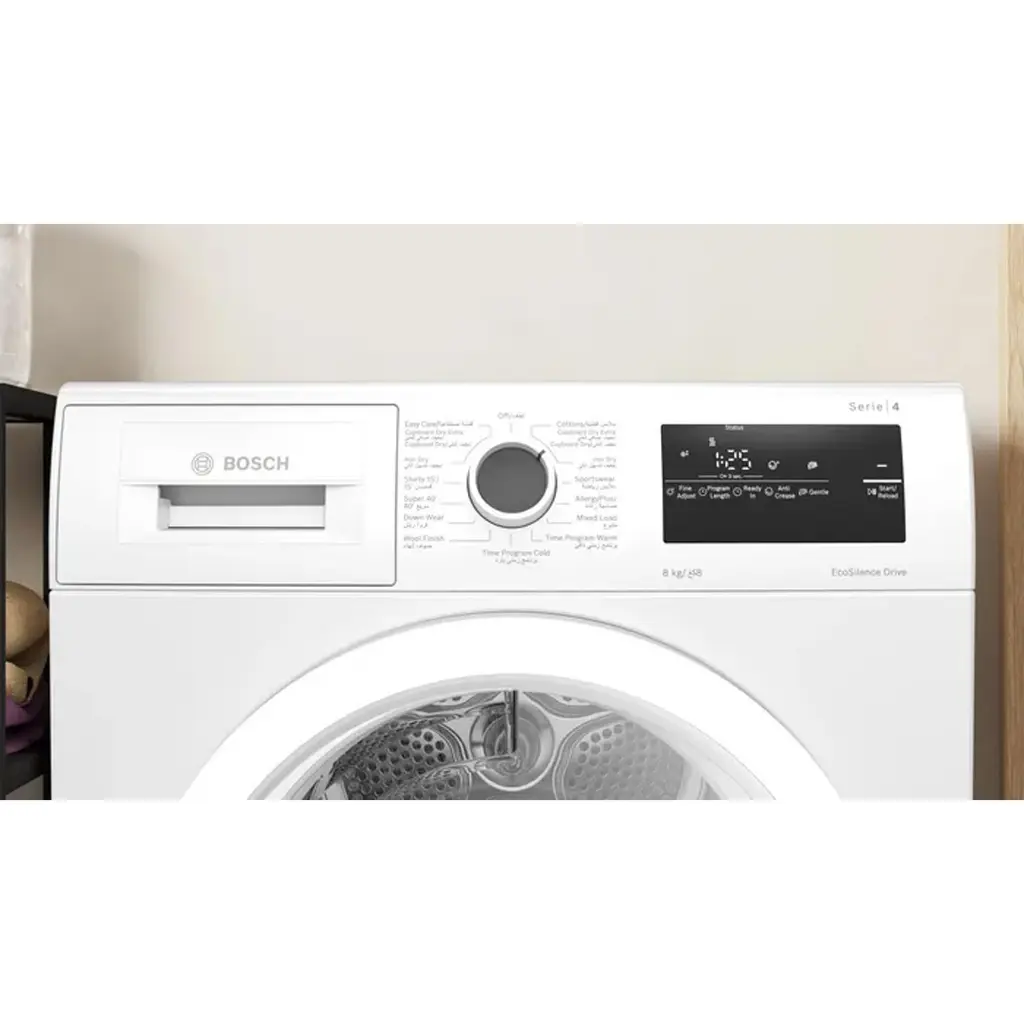 Bosch Series 4 Condenser Tumble Dryer, 8 kg, White, WTN86201GC-mourixa Qatar-7.webp