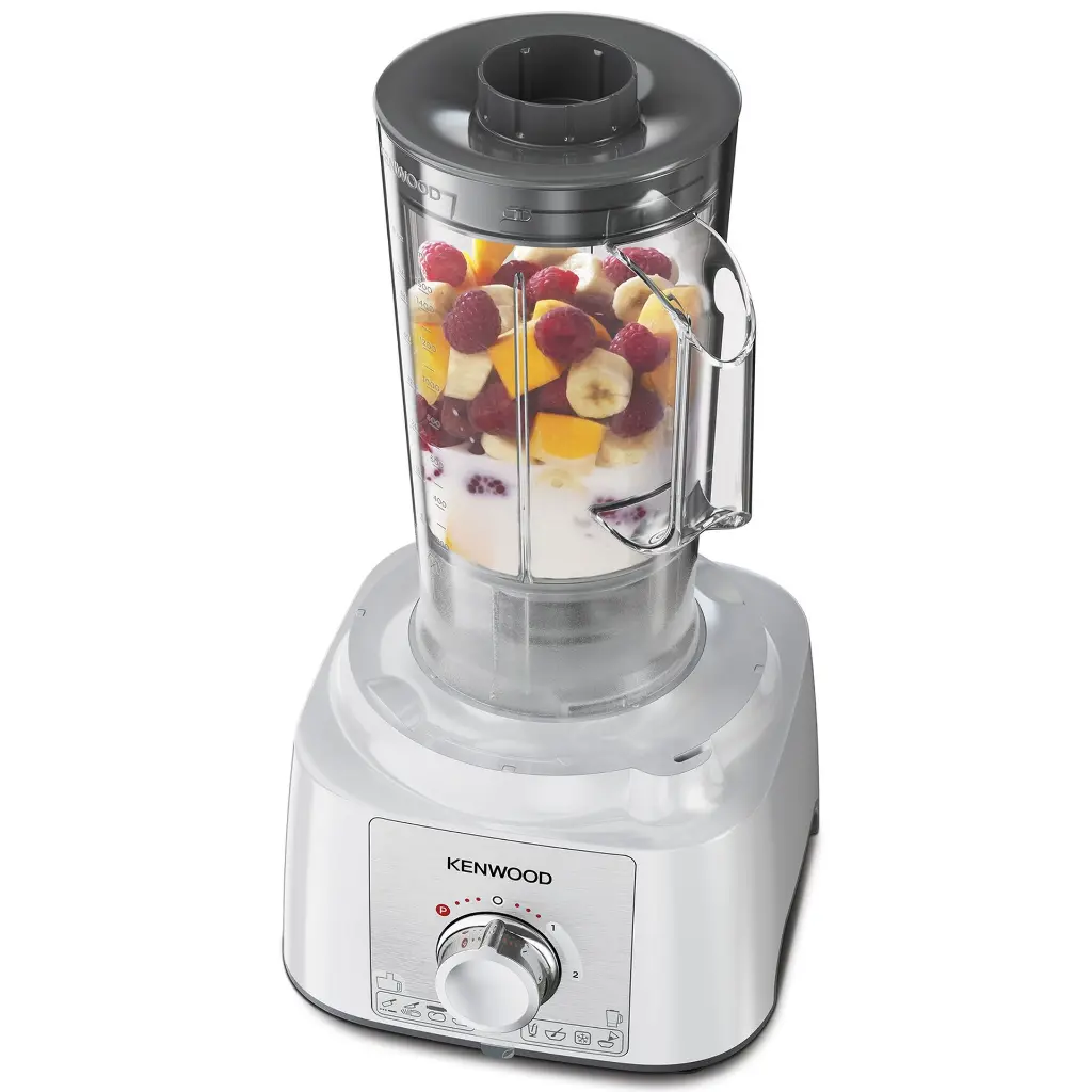 Kenwood Food Processor 1000W Multi-Functional with 2 Stainless Steel Disks, Blender, Grinder Mill, Whisk, Dough Maker FDP65.400WH White-mourixa Qatar-2.webp