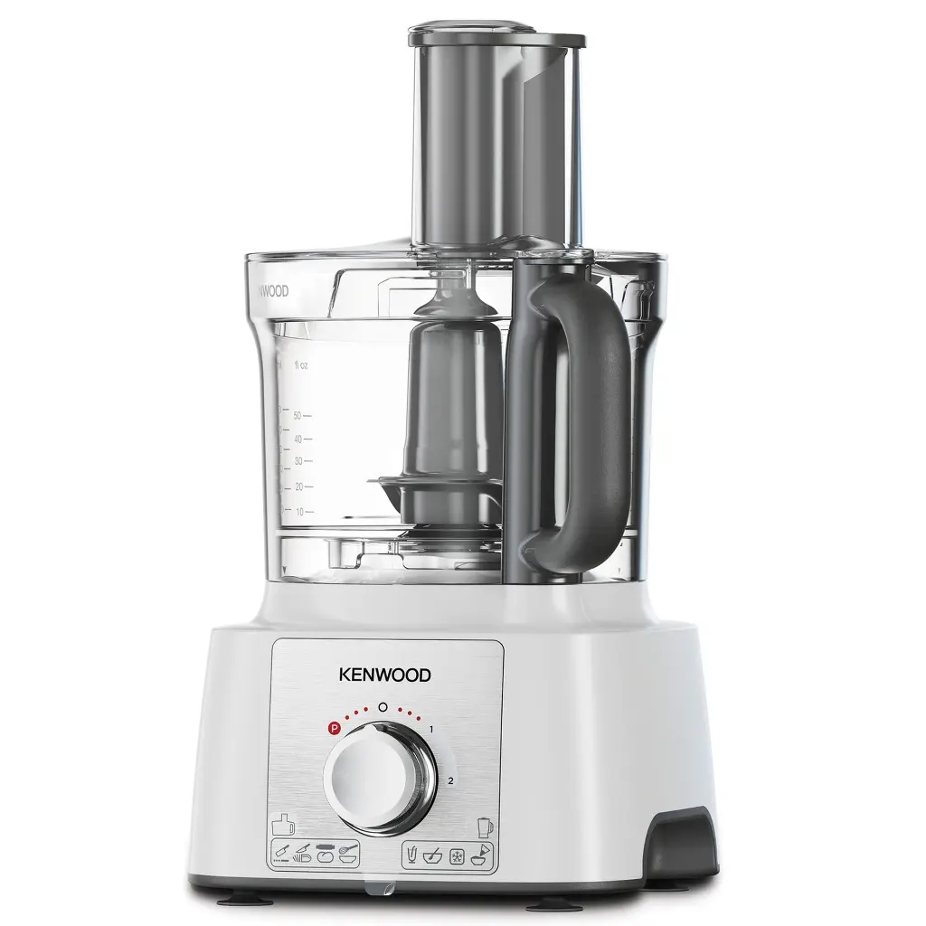 Kenwood Food Processor 1000W Multi-Functional with 2 Stainless Steel Disks, Blender, Grinder Mill, Whisk, Dough Maker FDP65.400WH White-mourixa Qatar-1.webp