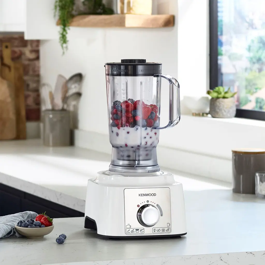 Kenwood Food Processor 1000W Multi-Functional with 3 Stainless Steel Disks, Blender, Grinder Mill, Juicer Extractor, Whisk, Dough Maker, Citrus Juicer FDP65.750WH White-mourixa Qatar-5.webp