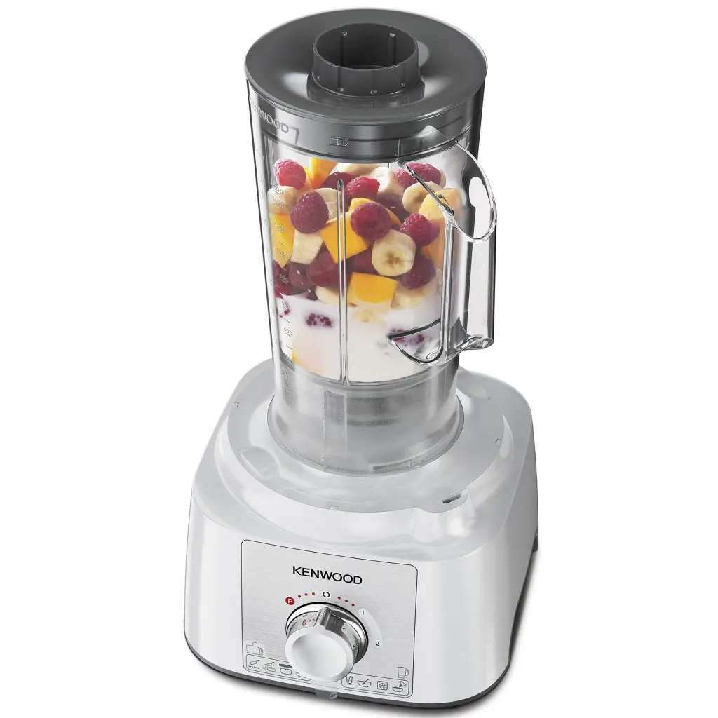 Kenwood Food Processor 1000W Multi-Functional with 3 Stainless Steel Disks, Blender, Grinder Mill, Juicer Extractor, Whisk, Dough Maker, Citrus Juicer FDP65.750WH White-mourixa Qatar-2.webp