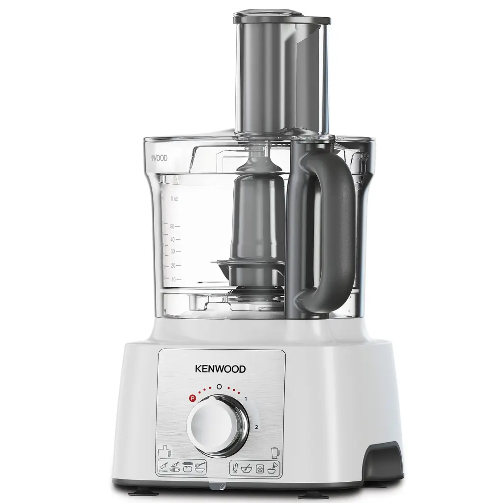 Kenwood Food Processor 1000W Multi-Functional with 3 Stainless Steel Disks, Blender, Grinder Mill, Juicer Extractor, Whisk, Dough Maker, Citrus Juicer FDP65.750WH White-mourixa Qatar-1.webp