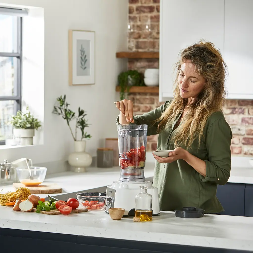 Kenwood Food Processor 1000W Multi-Functional with 2 Stainless Steel Disks, Blender, Grinder Mill, Whisk, Dough Maker FDP65.400WH White-mourixa Qatar-8.webp