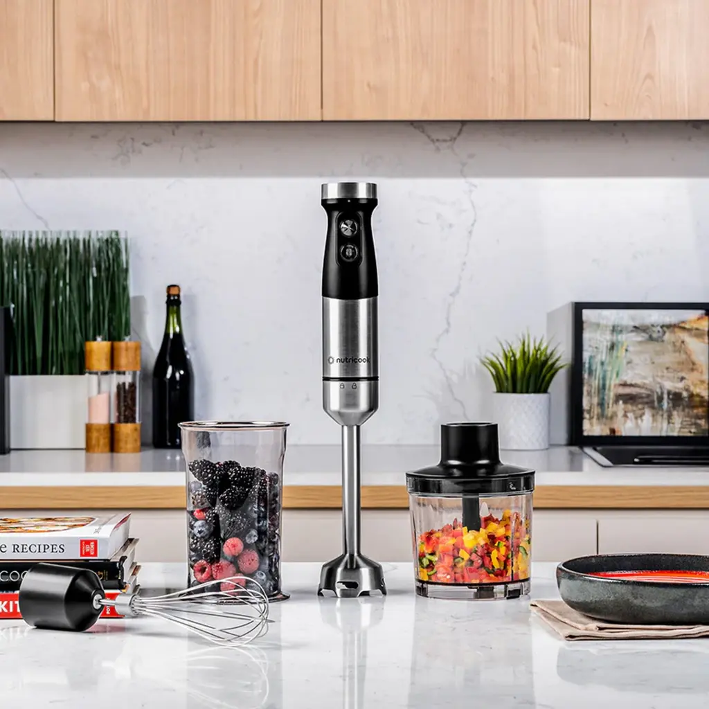 Nutricook Hand Blender 1200W Black-Stainless Steel NC-HB100-mourixa Qatar-1.webp