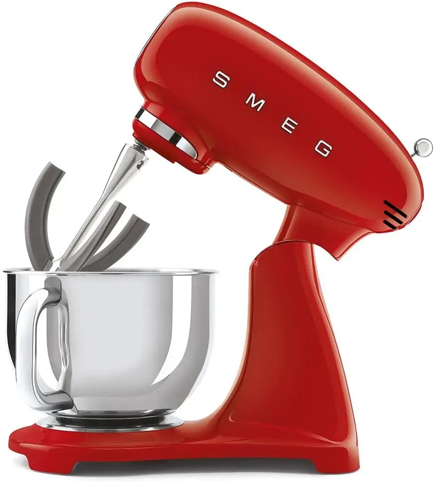 Smeg Stand Mixer SMF03 Stainless Steel, 10 Speed Full Red 4.8L-mourixa-Qatar-1.webp