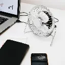 Kikkerland USB Metal Desk Fan - Black - mourixa Qatar.webp