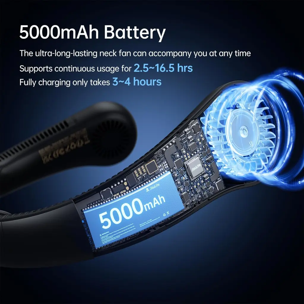 Jisulife Neck Fan Life4 - Black-mourixa Qatar-3.webp