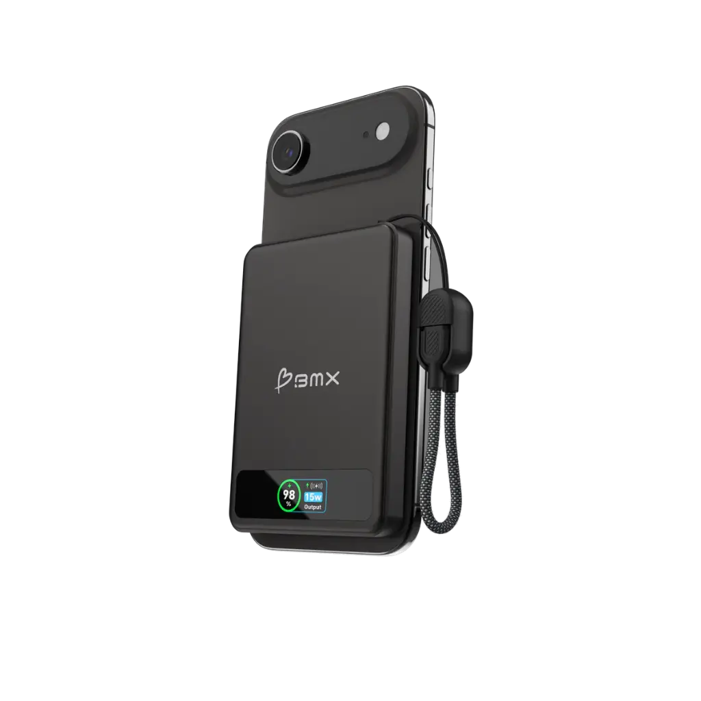 BMX Magnetic Power Bank 5000mAh Solidsafe Solid-State - Black-mourixa Qatar-1.webp