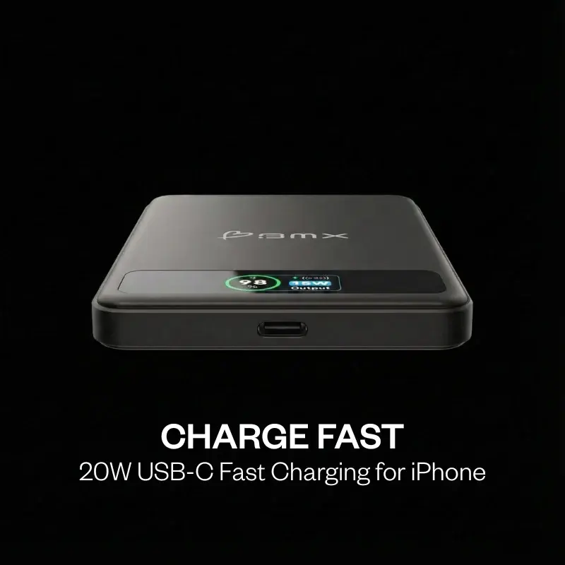 BMX Magnetic Power Bank 5000mAh Solidsafe Solid-State - Black-mourixa Qatar-5.webp