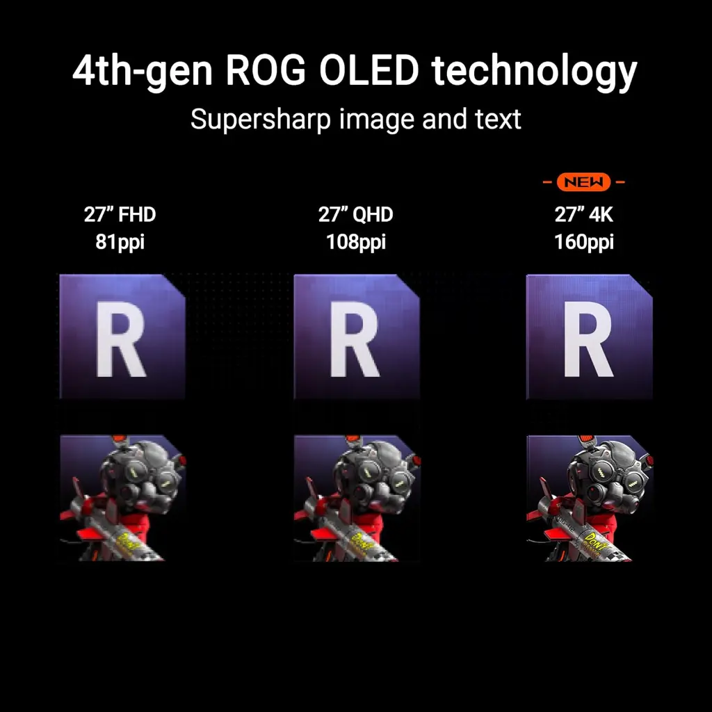 ASUS ROG Swift OLED PG27UCDM (26.5-Inch Viewable) 4K QD-OLED Panel-240Hz-27-Inch Gaming Monitor - Black-mourixa Qatar-1.webp