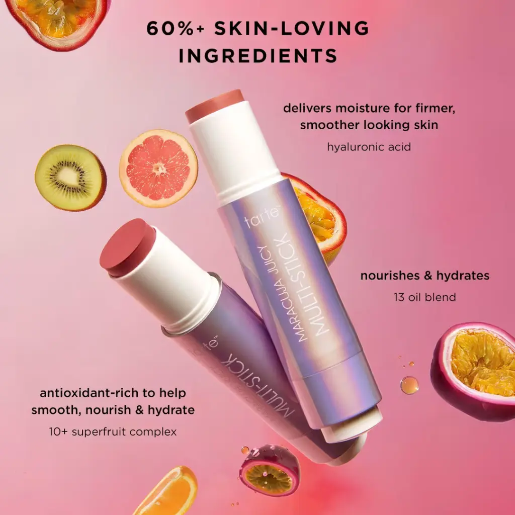 Tarte Maracuja Multi-Stick Cream Blush Stick & Lip Tint with Hyaluronic Acid - Babydoll - mourixa Qatar- 6.webp