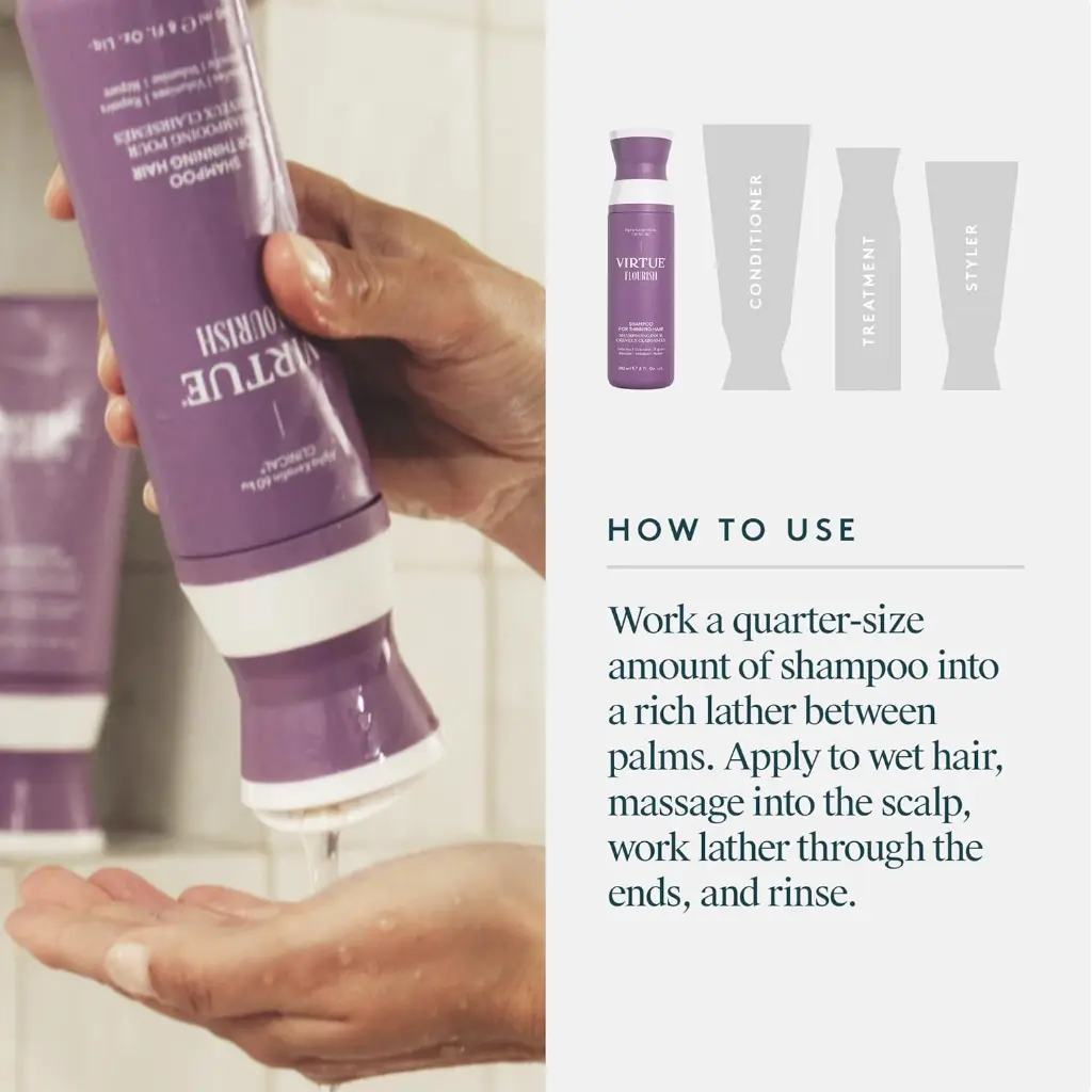 Virtue Flourish Shampoo for Thinning Hair (240ml) - mourixa Qatar-6.webp