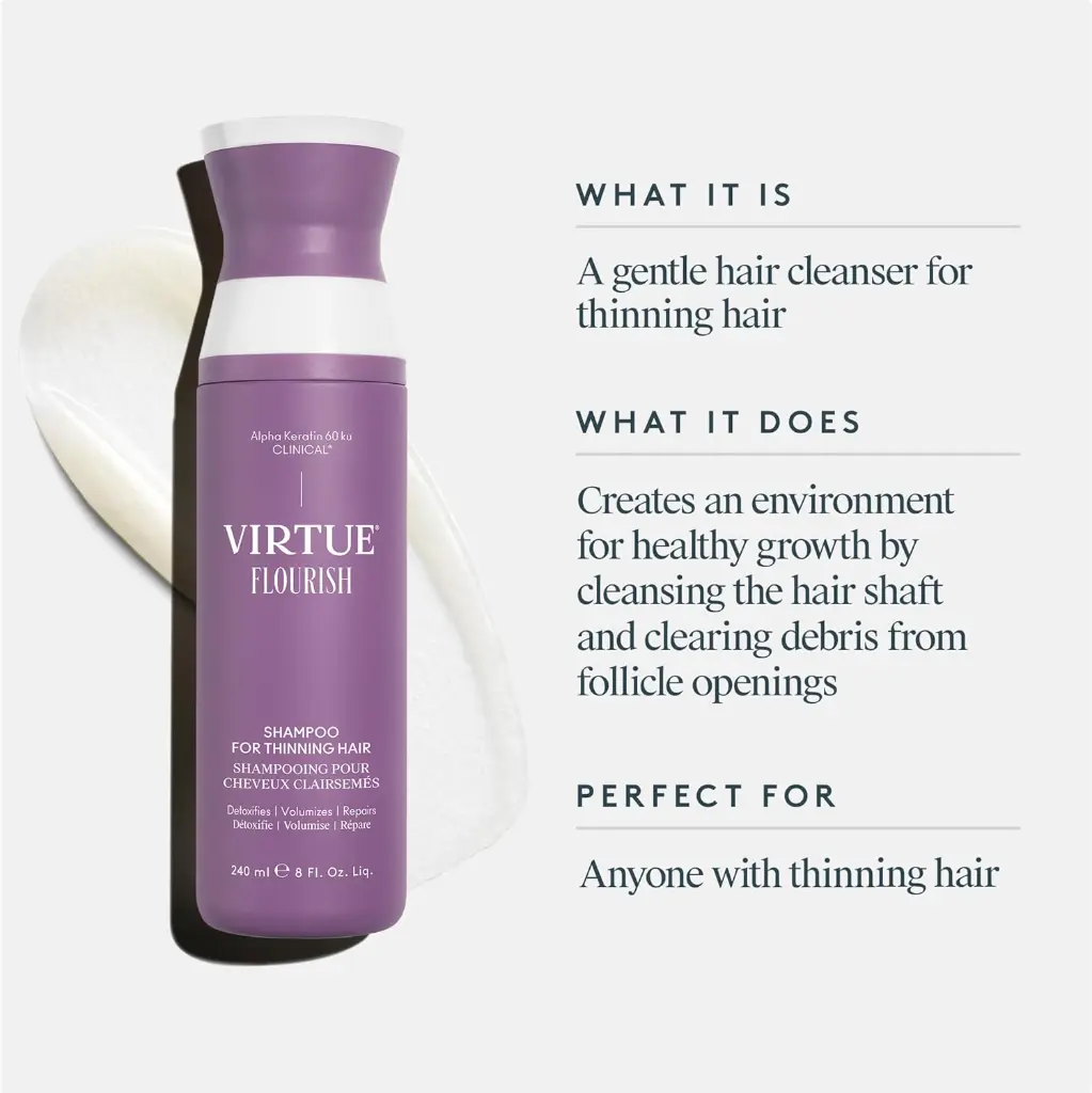 Virtue Flourish Shampoo for Thinning Hair (240ml) - mourixa Qatar-2.webp
