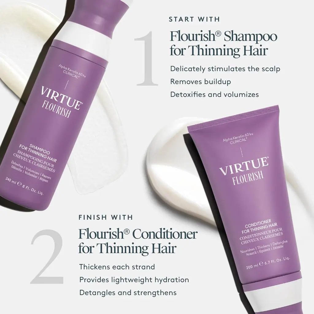 Virtue Flourish Shampoo for Thinning Hair (240ml) - mourixa Qatar-4.webp
