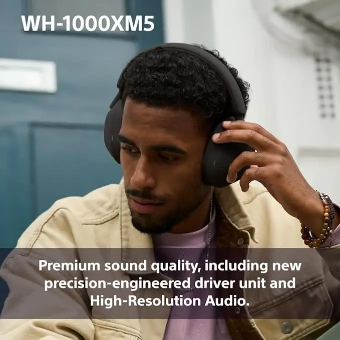 Sony WH-1000XM5 Noise Cancelling Wireless Over-Ear Headphones, Bluetooth, Clear Call Quality mourixa.webp