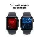 Apple Watch SE 2024 Midnight Aluminium Case with Midnight Sport Band heart beat mourixa.webp