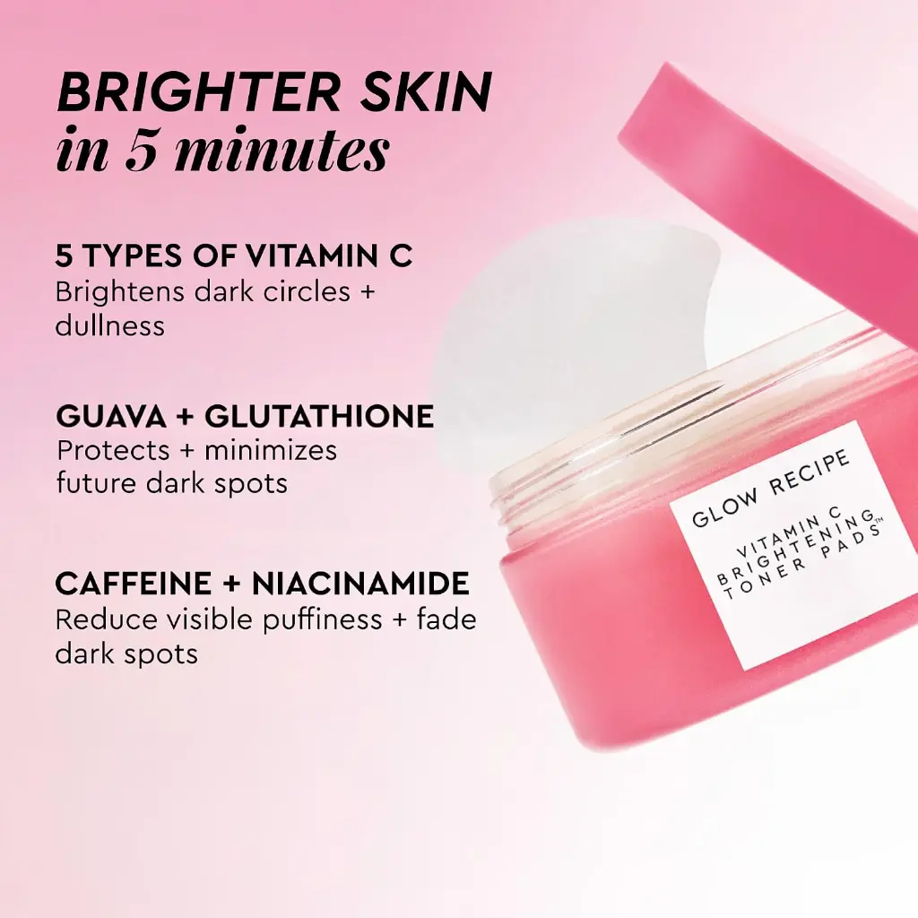 Glow Recipe Vitamin C Brightening Korean Toner Pads for Undereye & Cheekks - mourixa Qatar-2.webp
