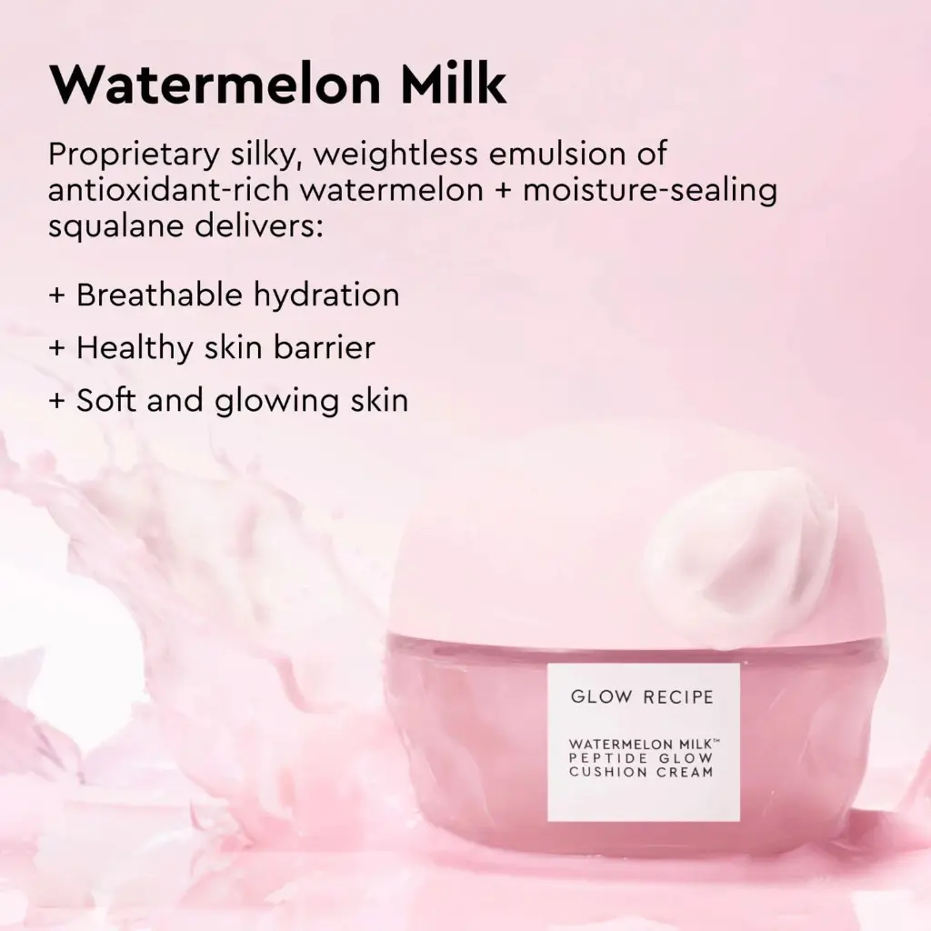 Glow Recipe Watermelon Milk Peptide Cushion Cream™ Refillable Moisturizer - mourixa Qatar-1.webp
