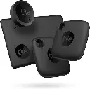 Tile Mate by Life360 Essential Bluetooth Item Tracker - Black (2 Mates/ Slim / Sticker) (Pack of 4)