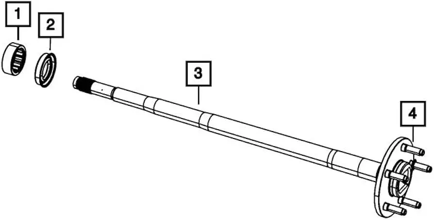 Axle Rear Shaft, Left - Mopar (68140297AA)