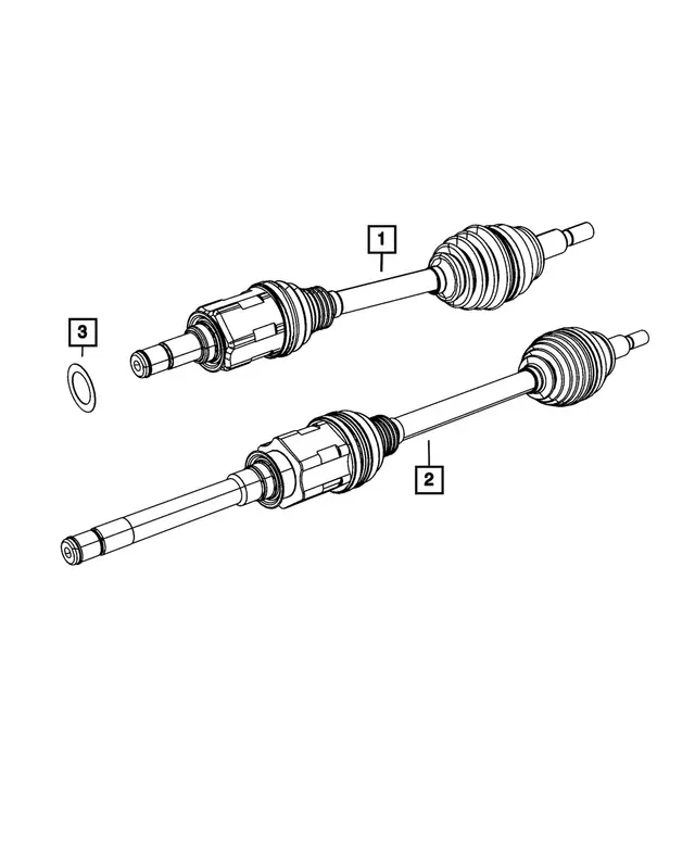 Axle Half Shaft, Left - Mopar