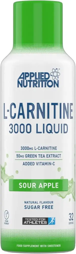 Applied Nutrition L-Carnitine 3000 Sour Apple - Energy and Fat Loss Supplement (480ml) (Green Apple)