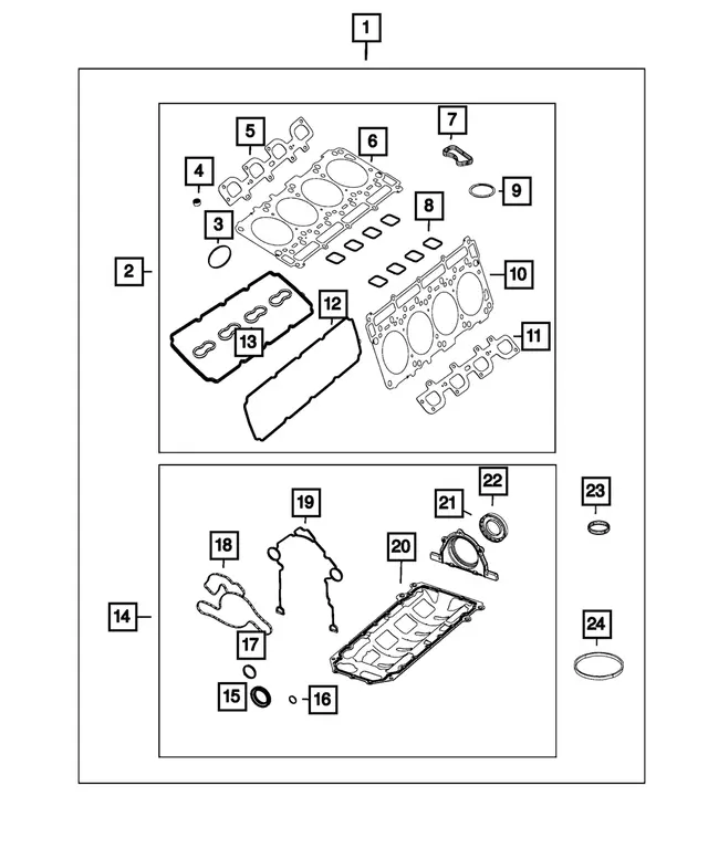 Engine Gasket Kit - Mopar (68417512AB)