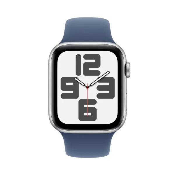 Apple Watch SE GPS 40mm – Silver Aluminium Case – With Denim Sport Band - M/L