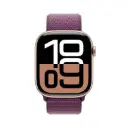 Apple Watch Series 10 GPS 42mm Rose Gold Aluminum Case with Plum Sport Loop