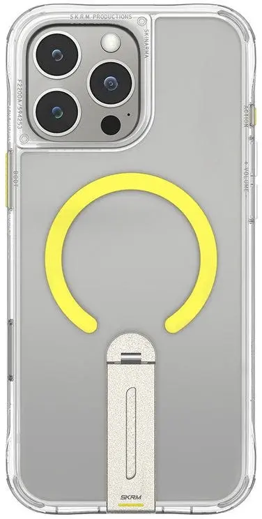 Skinarma Iphone 16 Pro Max Helix (Mag-Charge + 360° Rotating Stand) Clear Case