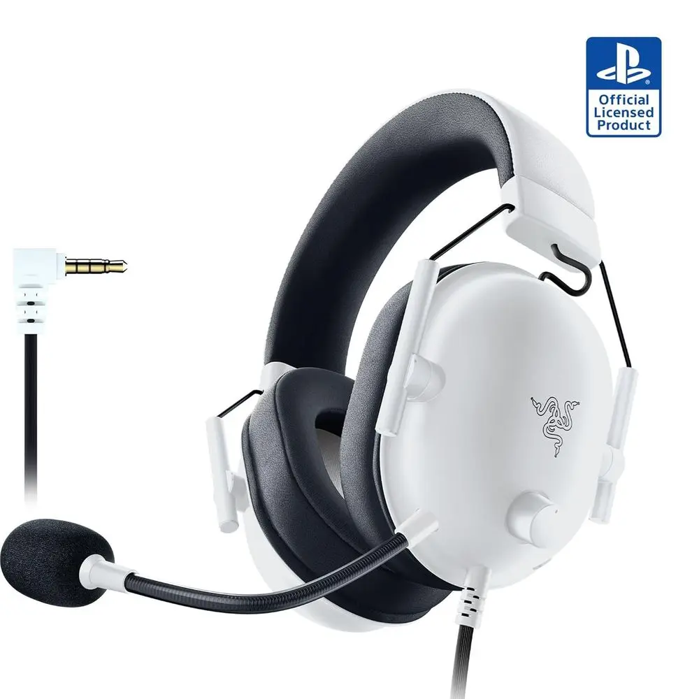 Razer Blackshark V2 X PlayStation Licensed Wired Gaming Headset - White