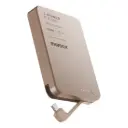 Momax 1-Power F.Pass+ 10000mAh Power Bank With Built-In Cable & Magnetic Attachment- Desert Titanium