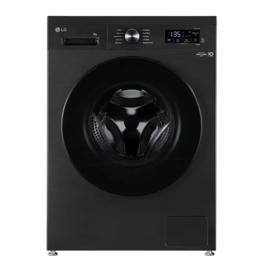 LG Front Load Washing Machine 9 kg - Black - LVF0900PBGB 