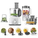 Kenwood Food Processor 1000W Multi-Functional with 3 Stainless Steel Disks, Blender, Grinder Mill, Juicer Extractor, Whisk, Dough Maker, Citrus Juicer FDP65.750WH White